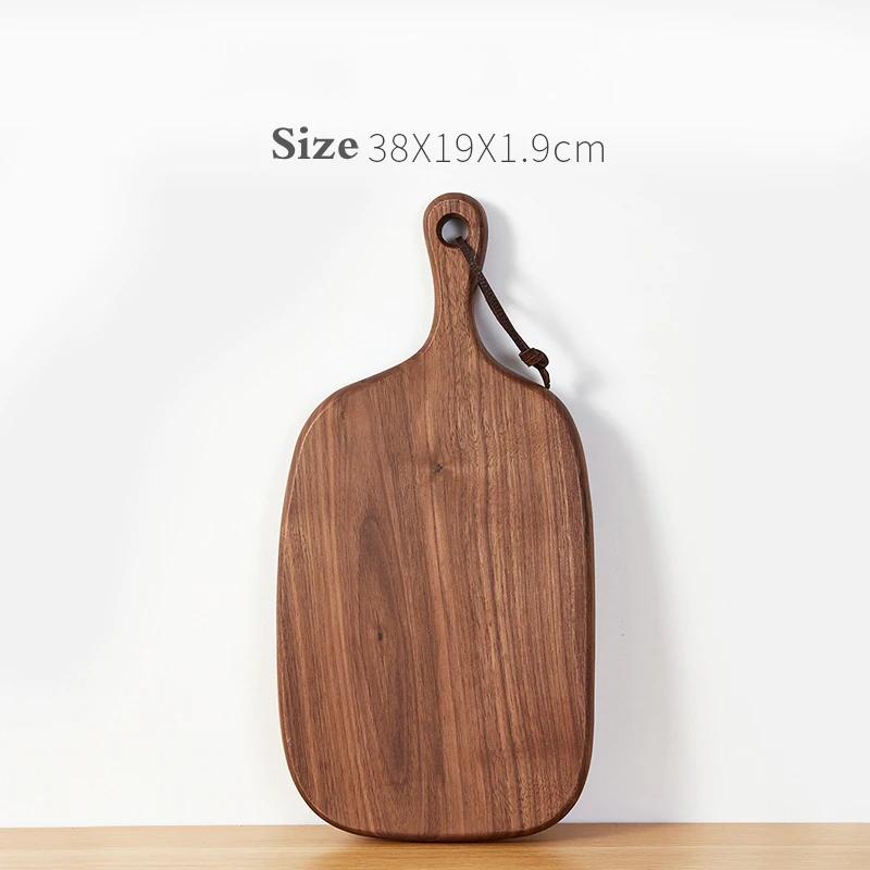 Japanese Wooden Pizza Plate Steak Wooden Tableware Bread Board Wood Tray Western Food Set Dinner Plates Solid Wood Steak Plate