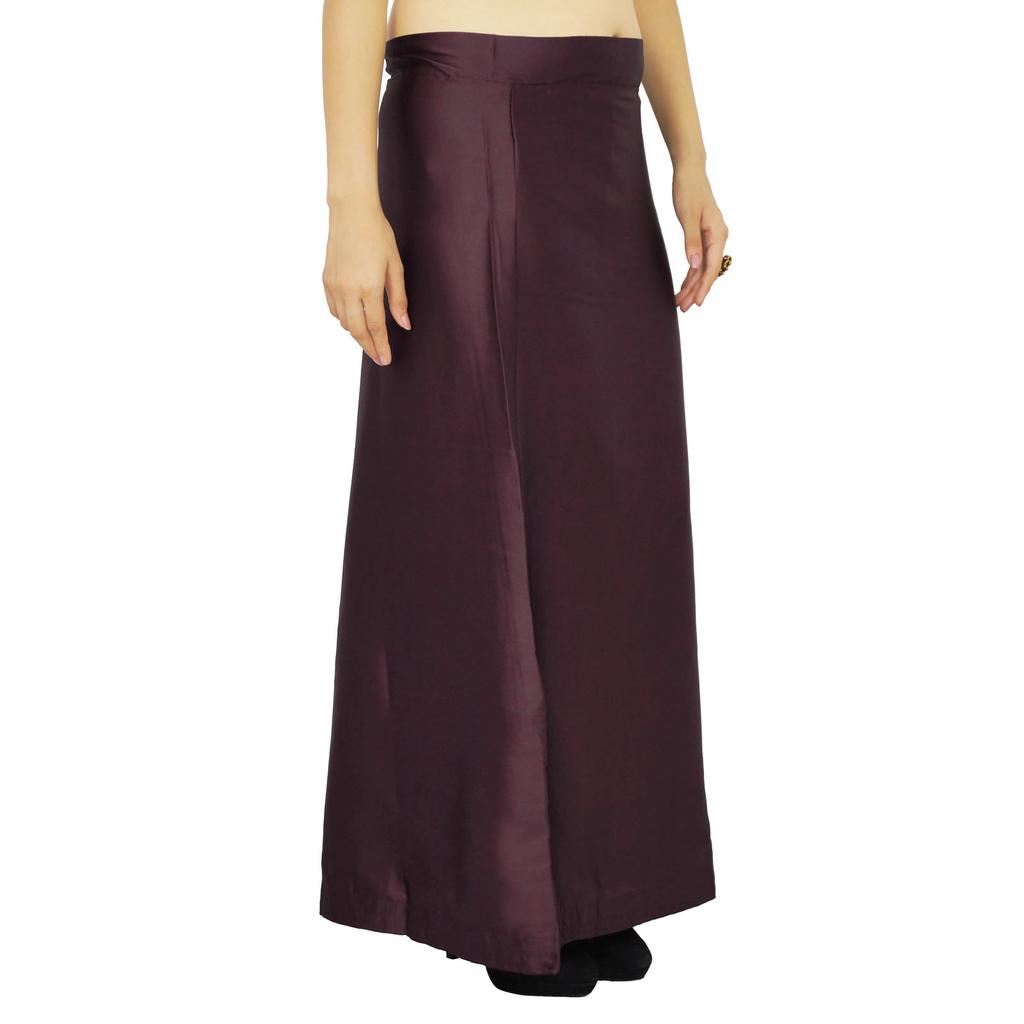 Căptușeală de fustă gata făcută pentru jupon din mătase satinată sari indian Bollywood