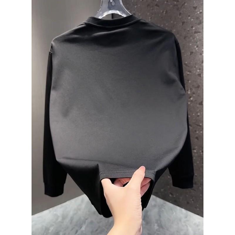 Korean Men's Autumn/Winter Casual Hoodie - Long Sleeve, Trendy & High-End Pullover