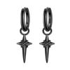 Luxury Blue Dolphin Feather Starfish Hoop Earrings Elegant Wind Ear Jewelry For Women Fashion Accessories