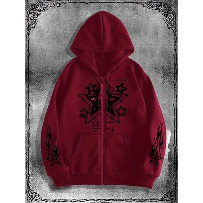 Original Printed Zipper Hoodie Is a Fashionable Streetwear Choice for Casual Occasions and the Perfect Match for School Fashion Clothing