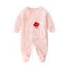 Baby Jumpsuit Spring and Autumn Pure Cotton Long-Sleeved Newborn Baby Jumpsuit with Foot Cover Children's Pajamas Romper with Foot Cover