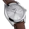 Tissot Reloj de Moda para Hombre con Correa de Cuero y Esfera Plateada T127.410.16.031.00