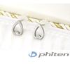 [Fefe] fe-fe x phiten [Special Edition] Phiten Titanium Women's 2-Piece Diamond Drop Stud Earrings for Both Ears, Sports & Health
