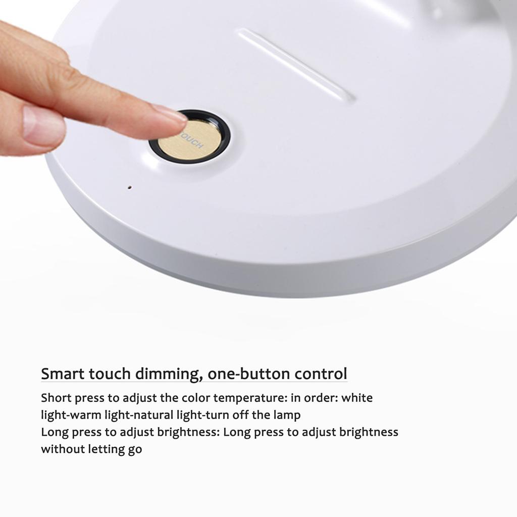 LED Eye Care Desk Lamp USB Rechargeable Foldable Study Light for Students Smart Reading Table Lamp