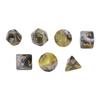 7PCS Polyhedral Number Dice Set Acrylic Table Board Game Dice Toys Waterproof Wear Resistant