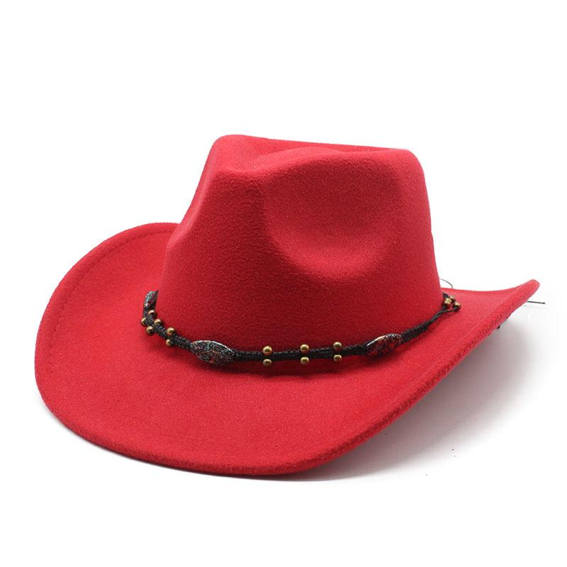 Tibetan Woolen Hat Women'S Versatile British Jazz Top Hat Tourist Mountaineering Western Cowboy Hat Men