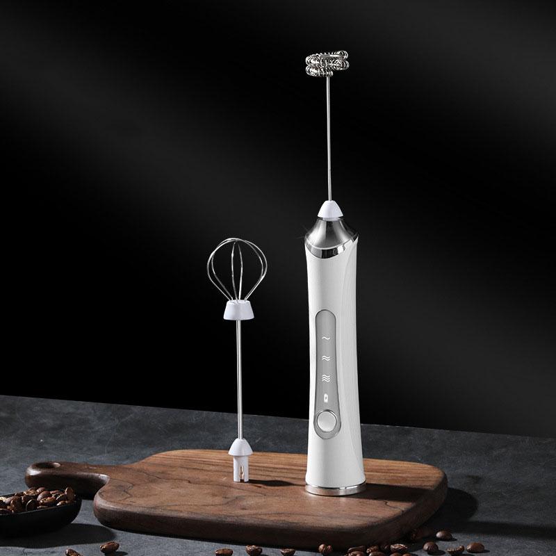 

USB Electric Milk Frother,Coffee Maker Blender,Kitchen Mini Wireless Egg Beater,HUand Cream Mixer,Automatic Rotary Whisk Stirrer CHINA білий