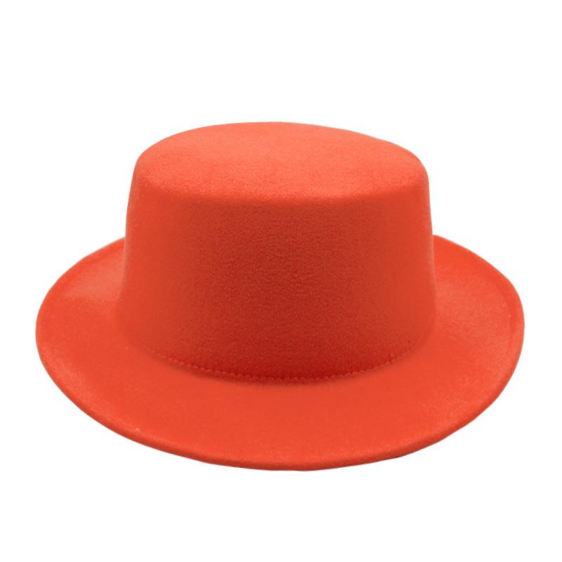 Unisex Retro Flat Brim Jazz Fedora - Autumn/Winter Wide Brim Hat for Street Style & Sunshade