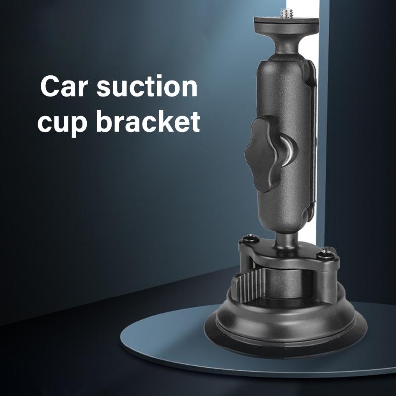 High Stability Car Window Camera Mount with 1/4" Screw 360 Degree Rotation Suction Cup for Sports Cameras Accessories