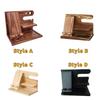 Solid Wood Charging Phone Holder Space Saving Watch Organizer Keychain Wallet Storage Rack  Gift
