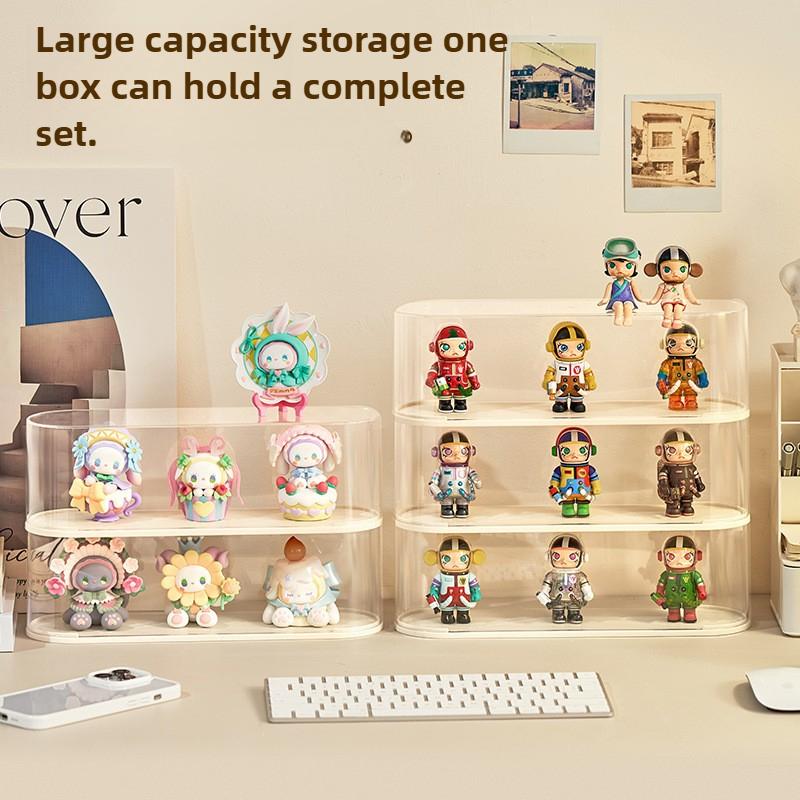 Desktop Blind Box Granule Display Storage Box Stackable Case Dustproof Blind Display Shelf for Figure Acrylic Magnetic Organizer