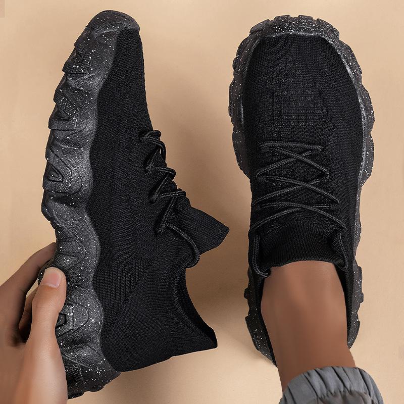 Обувь мужская дышащая не вонючая кроссовки мужские модные носки обувь Flyknit повседневная обувь 39 чёрный 2315₽