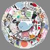 50 Animal Quotes Graffiti Stickers Personality Cartoon English Phrases Decorative Mobile Phone Case Suitcase Stickers