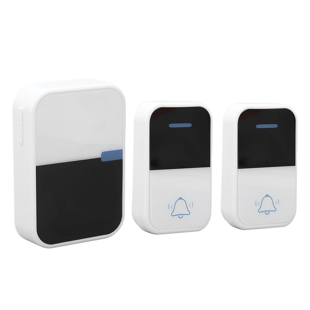 Self Generating Wireless Doorbell 38 Melodies 3 Volumes Waterproof Caregiver Pager AC