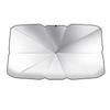 Customizable Titanium Silver Car Sun Shade with Openable Front Windshield Protection