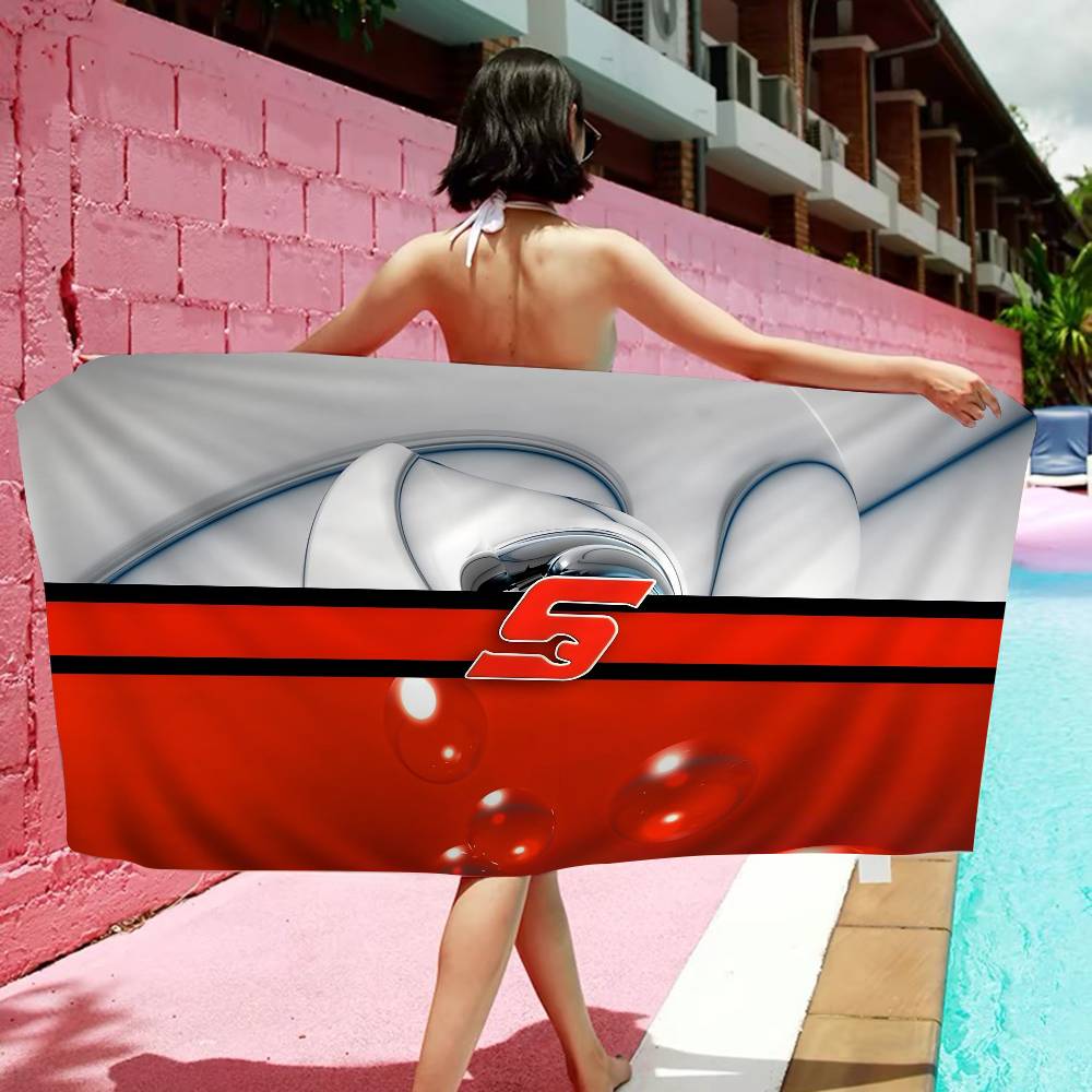 S-Snap On Car Tools Bath Towel Microfiber Soft Water Absorbing Breathable For Girl Kids Decorative Cartoon Beach Towel