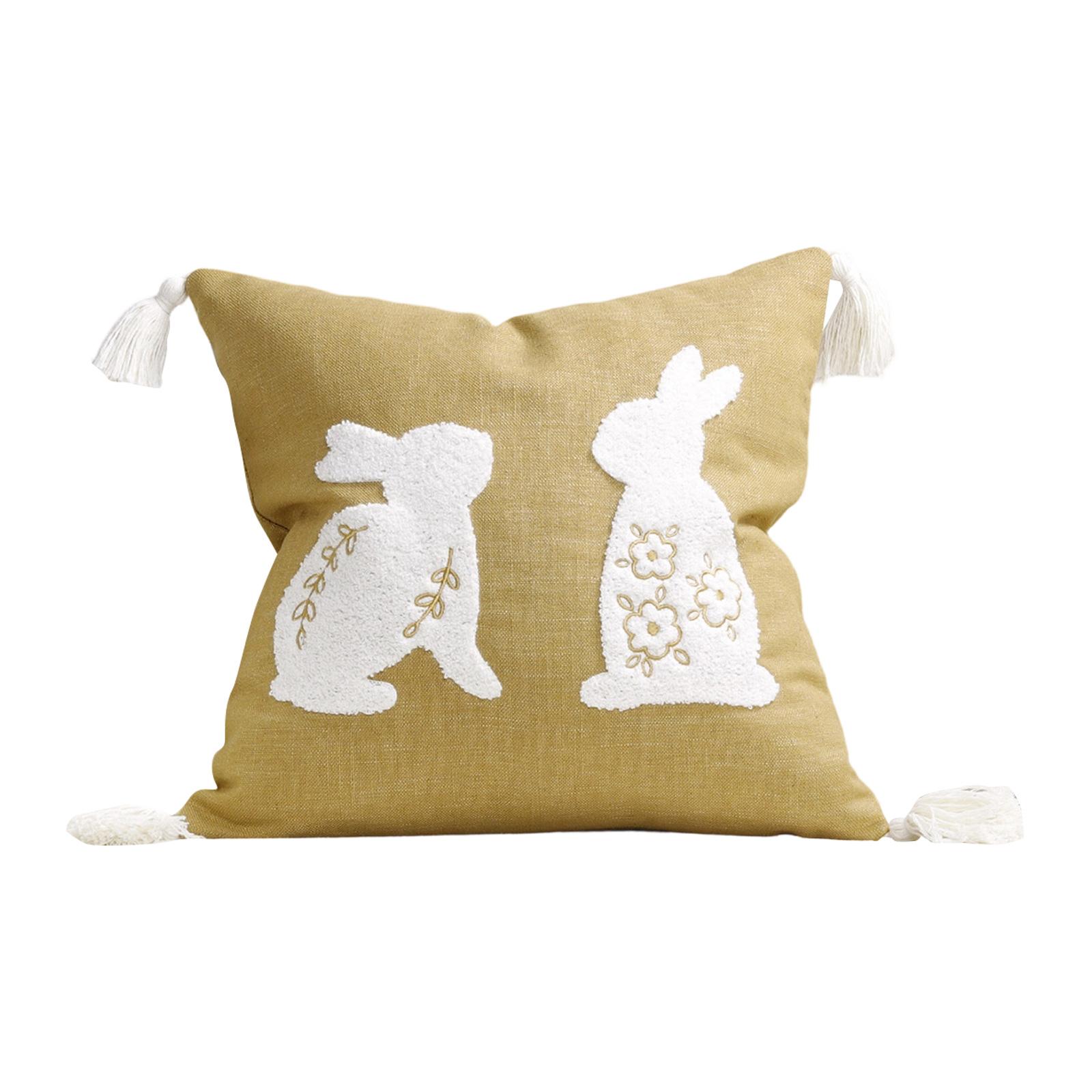 Easter Bunny Pillowcase Decoration, Easter Festive Atmosphere, Home Throw Pillowcase One Size жёлтый