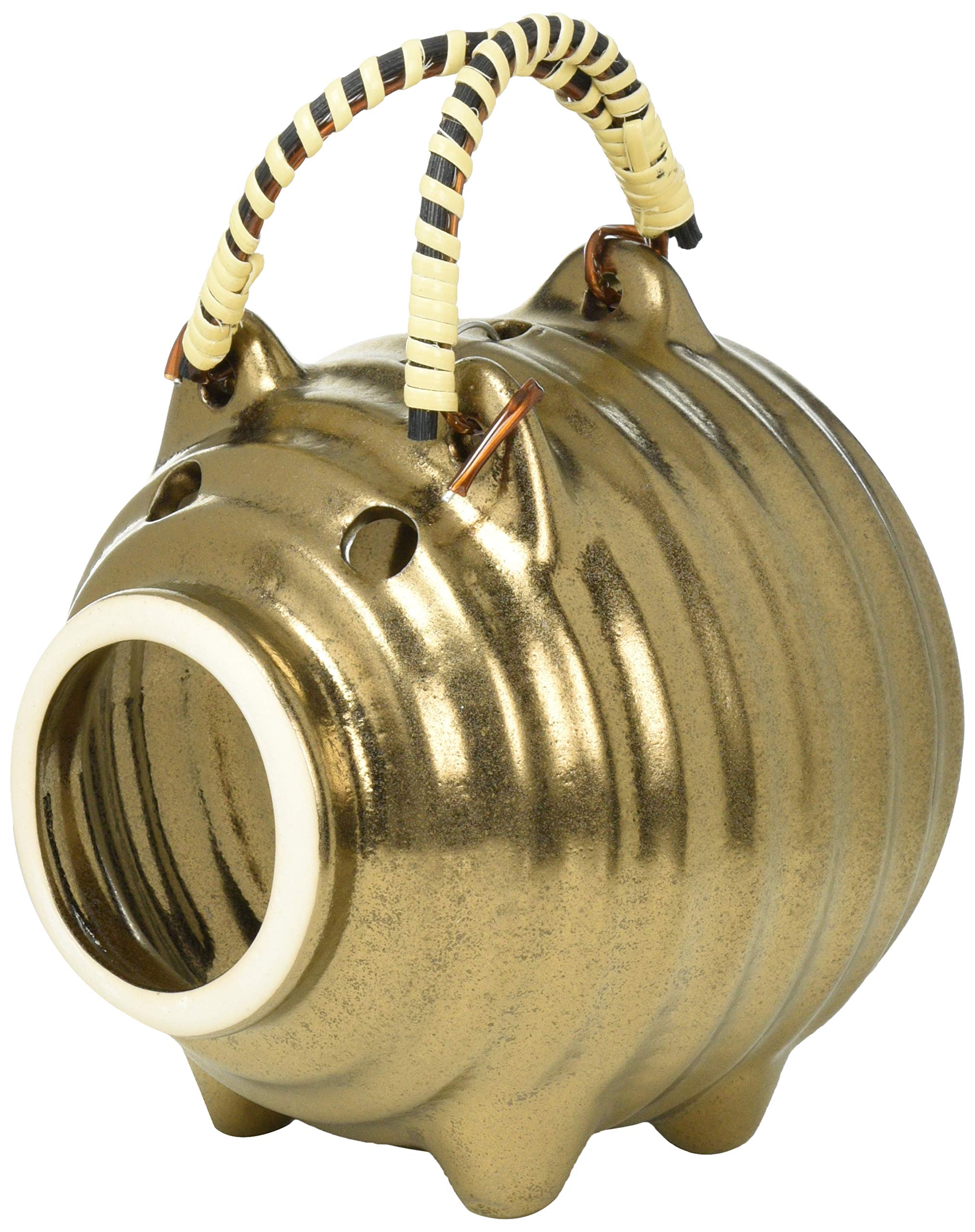 

Banko Ware Mini Mosquito Coil Pig Mosquito Coil Holder Stand Gold Height 11cm Made in Japan 13576 золотой