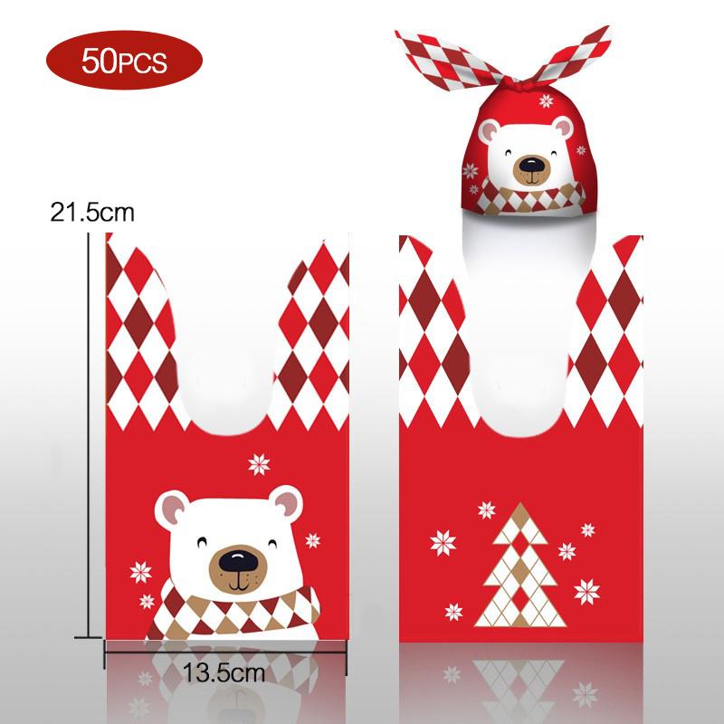 50KS Vánoční dárková taštička králičí uši