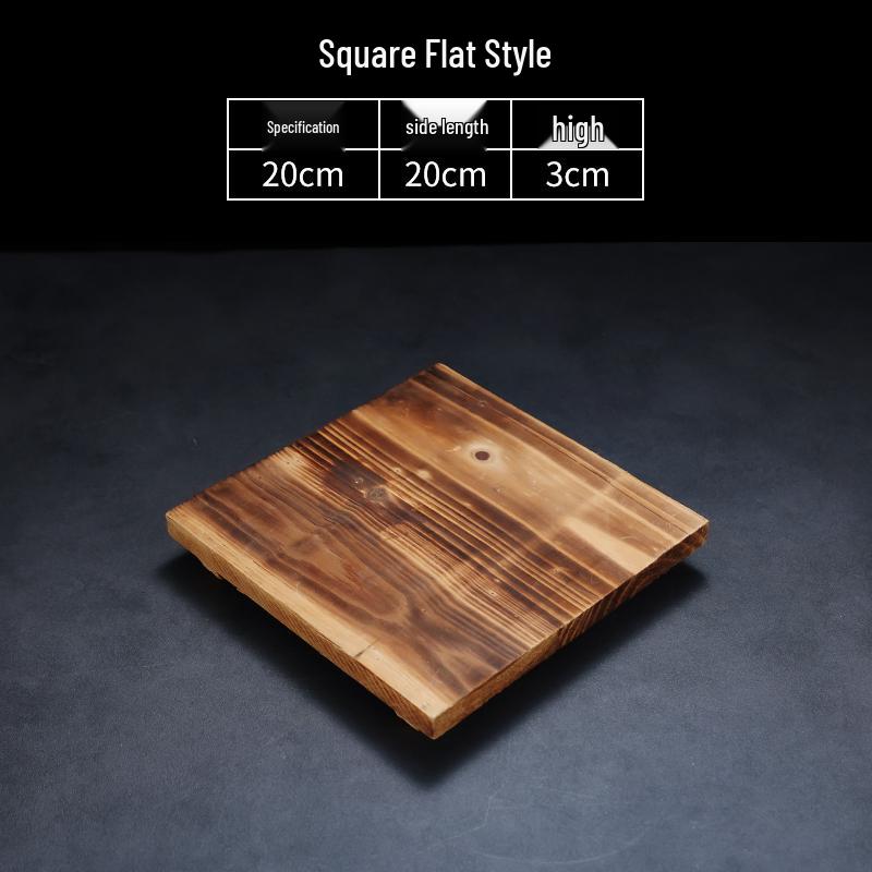 High-Temperature Resistant Fir Wood Heat Insulation Tray for Clay Pot Grilling