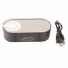 Bluetooth 5.0 Speaker Mirror Clock Heavy Bass FM Radio Rechargeable Digital Alarm Clock with Colourful Lights