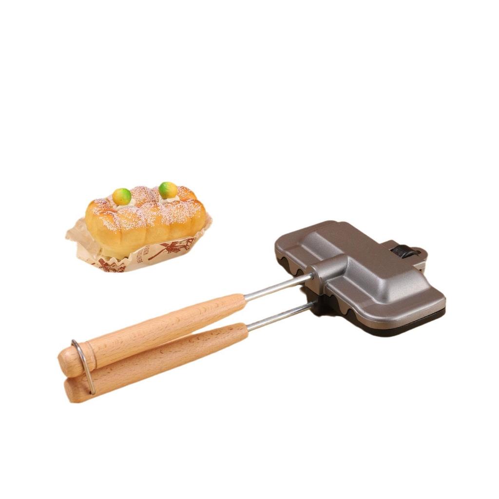 Introducing the "Double-Sided Striped Grill Pan" – perfect for sandwiches, steaks, and eggs.