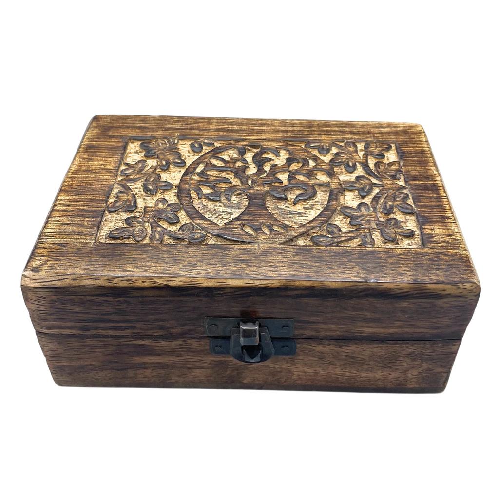 Wooden Keepsake Box Medium Tree Of Life 15x10x6cm