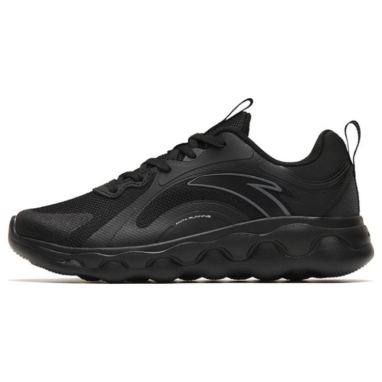 New Anta Lightweight Rebound Low Top Running Shoes Women's Black 122245574-4