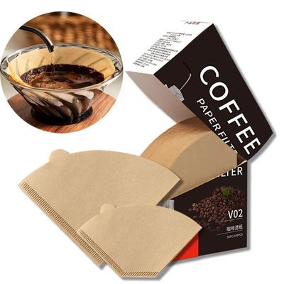 50Pcs Disposable Coffee Filters Paper for Smooth and Clean Taste Coffee Filter 2 Cone Natural Paper Filters 2-4 Cups Disposa