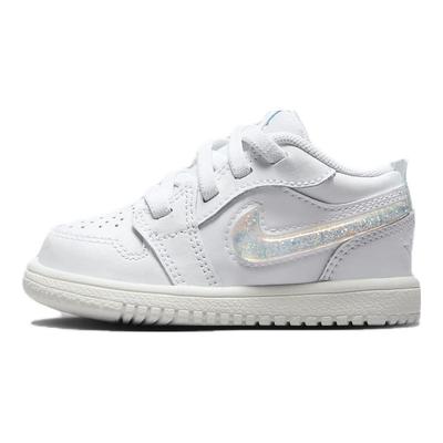 Air 1 Low Alt SE TD Baskets Bébé Swoosh Pailleté Blanc Teinté de Bleu Blanc Sommet FQ9114-100