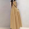 ZANZEA Women Loose Casual Round Neck Sleeveless Long Dress