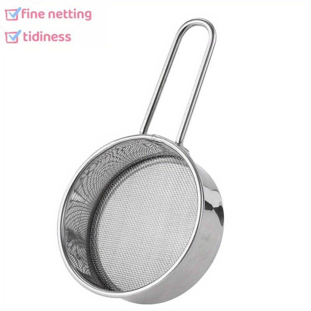1pc Manual Stainless Steel Flour Sieve for Manual Flour Sifter Strainer Funnel Tool for Sugar,Flour and Spices