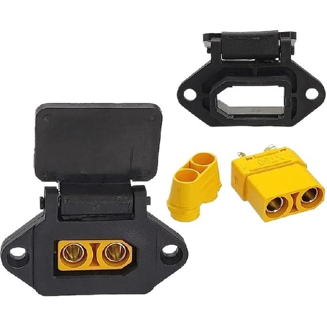 QS8-S Plug XT90 Plug Male and Female Modified Electric Motorcycle Charging Port Connector T-Shell(XT90S Female Set)