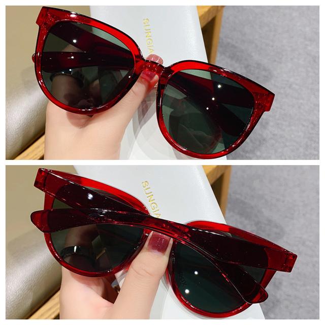 Occhiali da Sole alla Moda Donna Uomo Occhiali da Sole per Femmina Lenti Grandi Colore Gelatina Vintage Occhiali da Sole da Viaggio Guida Occhiali