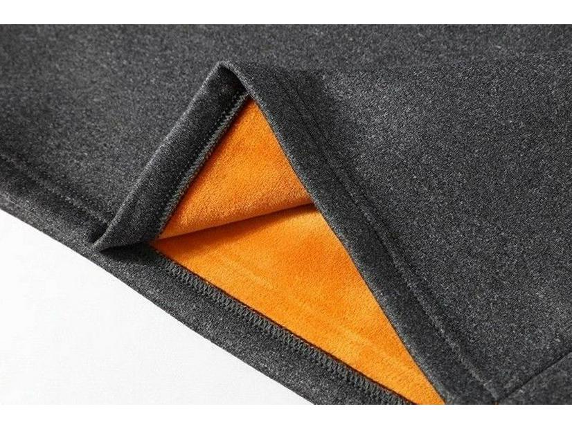 Men's Korean Style Long-Sleeve Fleece-Lined Slim-Fit T-Shirt - Solid Color, Plus Size, Warm, Youth To Elderly
