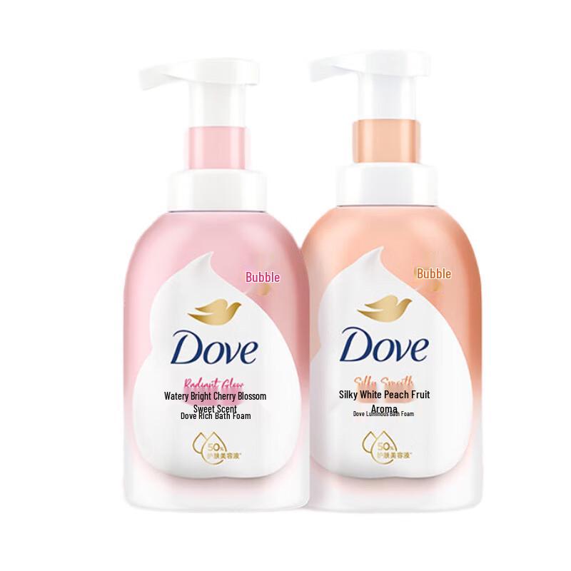 Dove Niacinamide Gentle Amino Acid Shower Milk Duo - Peach & Cherry Blossom