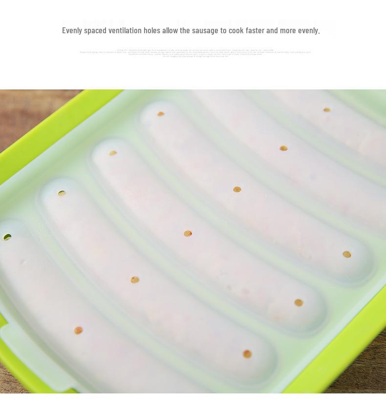 In-Stock Silicone Sausage Mold: DIY Six-Cavity Hot Dog Maker with Lid - Ideal for Baking.