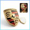 1Pcs Metal Texture Porsche Shield Badge Waterproof Anti-Fade Decor Sticker Fit All Porsche Sedan SUV Sports Car Interior Modification