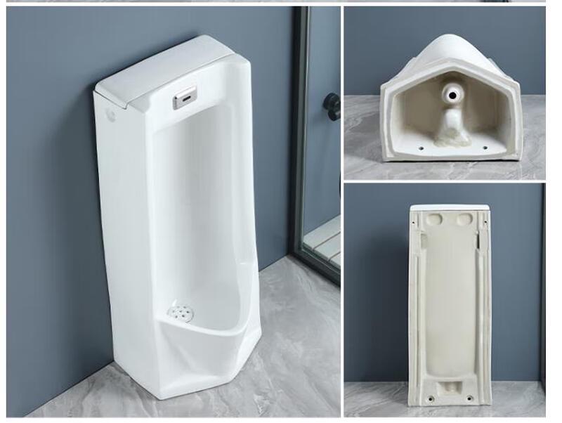 Ceramic Wall-Mounted Urinal with Automatic Sensor Flush