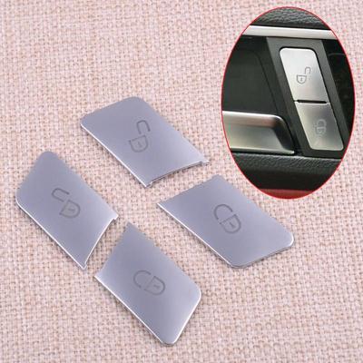 Car Door Unlock Button Cover Stickers Trim Set Fit For Mercedes Benz C W204 E W212 2010 2011 2012 2013 2014