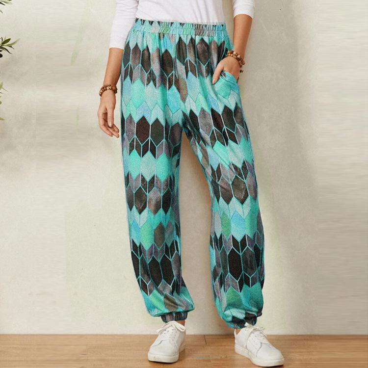 Buy Women's Casual Loose Hight Waist Print Yoga Dance Fit Activewear