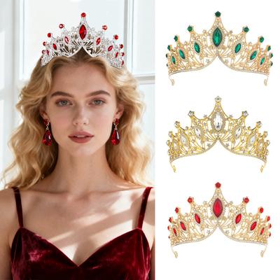 European and American Crown Bride Headwear Horse Eye Baroque Luxury Paired with Wedding Dress Crown Bride Crown