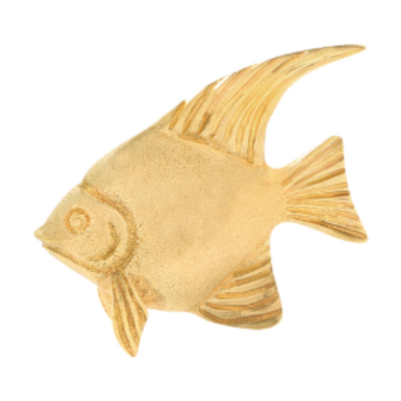 

Brass Fish Statue Home Decor Desktop Decoration for Desktop Home Living Room золотий