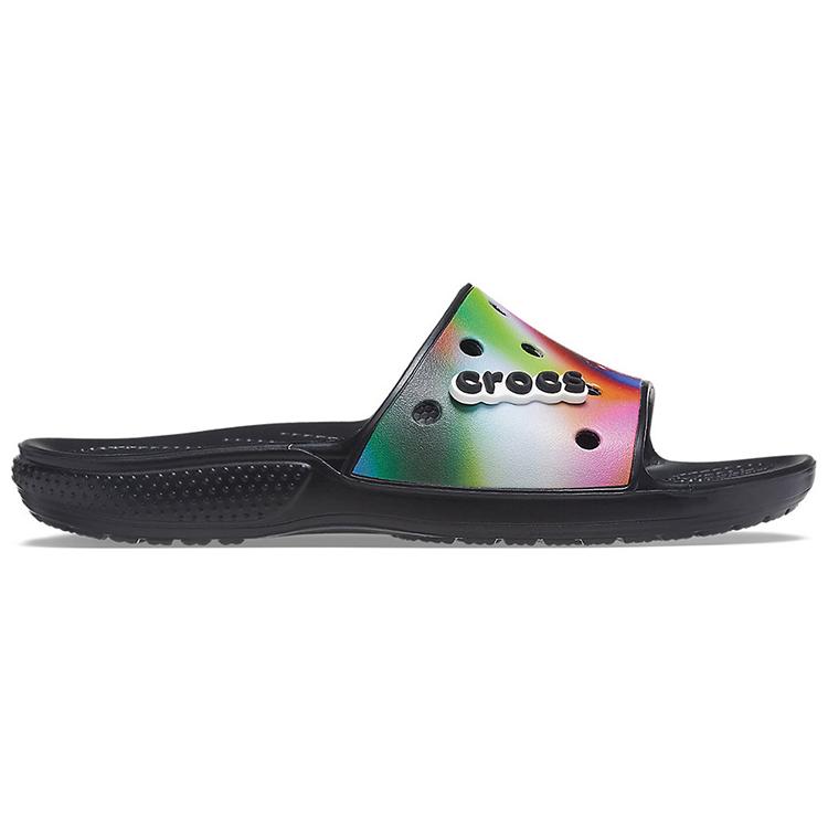 Crocs Colorful Casual Unisex Multi Color Black Slippers 207557-0C4
