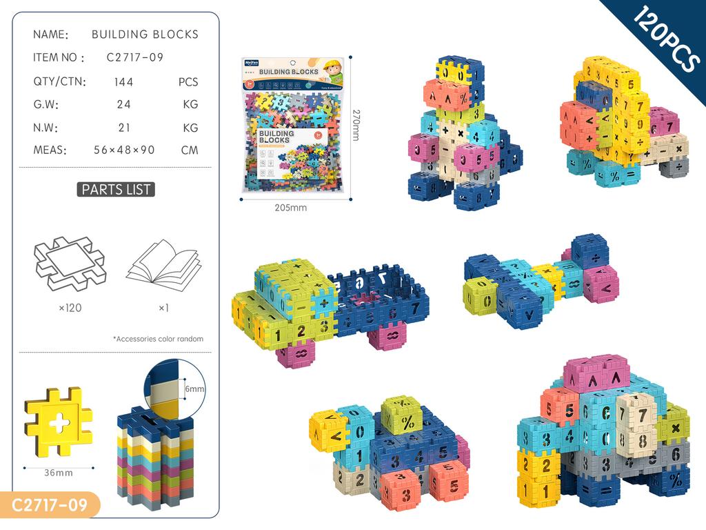 English Version Children Build Houses Square Building Blocks Kindergarten 3-6 Years Old Educational Enlightenment Assembling Toys