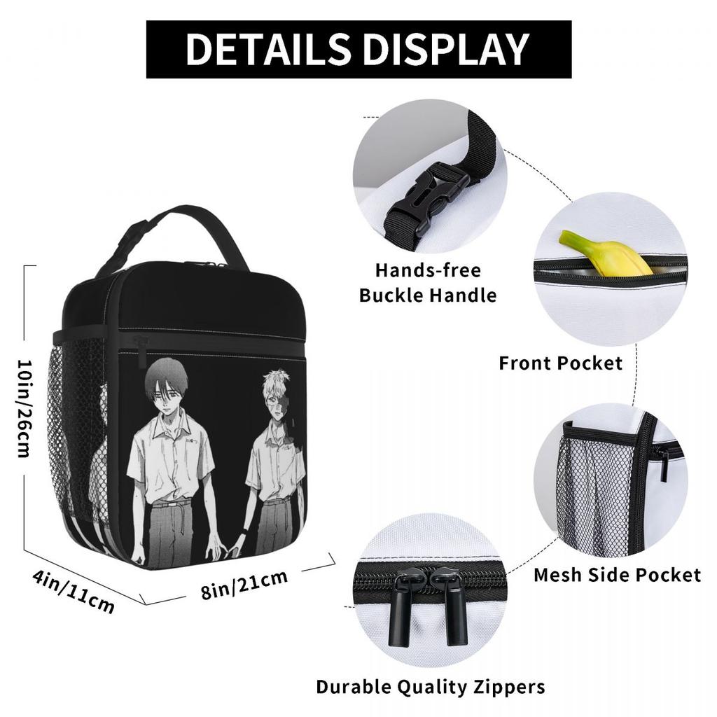 Die Sommer Hikaru Starb Anime Isolierte Lunchtasche für Damen Büro Kühltasche Thermische Lebensmittelbox Tragbare Lunchboxen Behälter