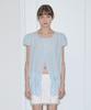 SINOON Eyelet Layered Blouse (Blue)
