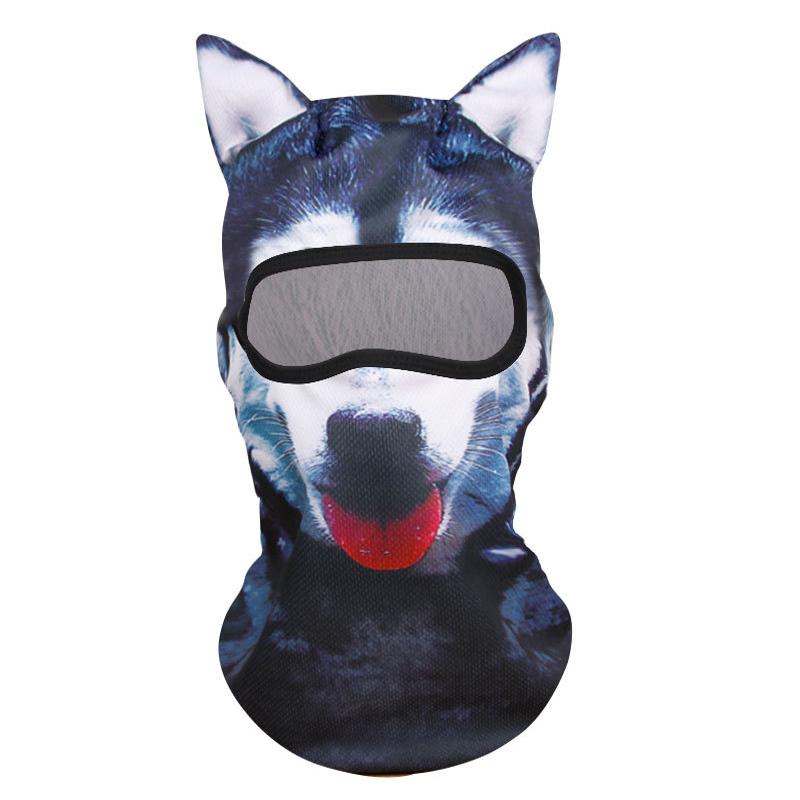 Men And Women Face Mask Funny Head Sweat-Absorbing Outdoor Activities With Ears Halloween Parties Animal Pattern Cute