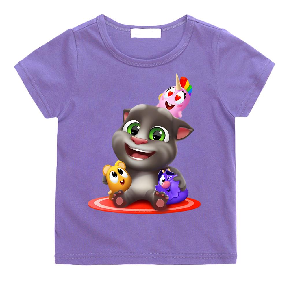 Tričko Hra Talking Tom Hra Ležérní 100% Bavlna Tričko Chlapci/dívky 6-12 let Chlapecká trička Dětské tričko s grafickým potiskem Oblečení